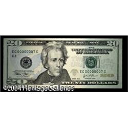 Fr. 2089-C $20 2004 Federal Reserve Note. Gem Crisp U Fr. 2089-C $20 2004 Federal Reserve Note. Gem 