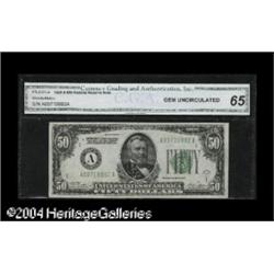 Fr. 2101-A $50 1928-A Federal Reserve Note. Superb Gem Fr. 2101-A $50 1928A Federal Reserve Note. CG
