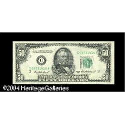 Fr. 2109-C $50 1950-B Federal Reserve Note. Gem Crisp U Fr. 2109-C $50 1950B Federal Reserve Note. G