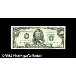 Fr. 2111-D* $50 1950-D Federal Reserve Note. Gem Crisp Fr. 2111-D* $50 1950D Federal Reserve Note. G