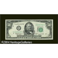 Fr. 2112-B $50 1950-E Federal Reserve Note. Gem Crisp U Fr. 2112-B $50 1950E Federal Reserve Note. G