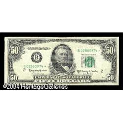 Fr. 2112-B* $50 1950E Federal Reserve Note. Choice Ab Fr. 2112-B* $50 1950E Federal Reserve Note. Ch