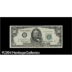 Fr. 2112-B* $50 1950-E Federal Reserve Star Note. Fine. Fr. 2112-B* $50 1950E Federal Reserve Note. 