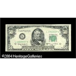 Fr. 2112-L $50 1950-E Federal Reserve Note. About Uncir Fr. 2112-L $50 1950E Federal Reserve Note. A