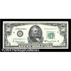 Fr. 2113-D* $50 1963A Federal Reserve Note. Gem Crisp Fr. 2113-D* $50 1963A Federal Reserve Note. Ge
