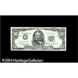 Fr. 2113-D* $50 1963-A Federal Reserve Note. Gem Crisp Fr. 2113-D* $50 1963A Federal Reserve Note. G