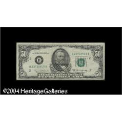 Fr. 2116-B $50 1969-B Federal Reserve Note. Fine.An ink Fr. 2116-B $50 1969B Federal Reserve Note. V