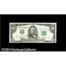 A Pair of $50 Federal Reserve NotesFr. 2102-D $50 1934 A Pair of $50 Federal Reserve Notes