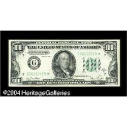 Fr. 2156-G* $100 1934-D Federal Reserve Note. Extremely Fr. 2156-G* $100 1934D Federal Reserve Note.