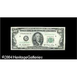Fr. 2158-D* $100 1950A Federal Reserve Note. Gem Crisp Fr. 2158-D* $100 1950A Federal Reserve Note. 