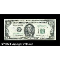 Fr. 2158-K $100 1950A Federal Reserve Note. Choice Cr Fr. 2158-K $100 1950A Federal Reserve Note. Ch