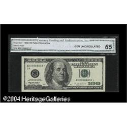 Fr. 2175-D* $100 1996 Federal Reserve Note. CGA Gem U Fr. 2175-D* $100 1996 Federal Reserve Note. CG