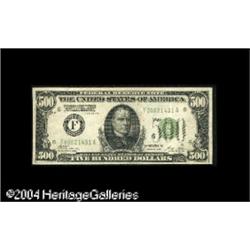 Fr. 2200-F $500 1928 Federal Reserve Note. Very Fine. Fr. 2200-F $500 1928 Federal Reserve Note. Ver