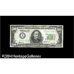 Fr. 2201-A $500 1934 Federal Reserve Note. About Uncirc Fr. 2201-A $500 1934 Federal Reserve Note. E