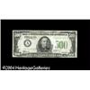Image 1 : Fr. 2201-A $500 1934 Federal Reserve Note. About Uncirc Fr. 2201-A $500 1934 Federal Reserve Note. E