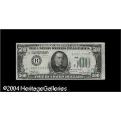 Fr. 2201-B $500 1934 Federal Reserve Note. Extremely Fr. 2201-B $500 1934 Federal Reserve Note. Extr