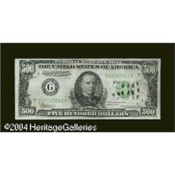Fr. 2201-G $500 1934 Federal Reserve Note. Extremely Fr. 2201-G $500 1934 Federal Reserve Note. Extr