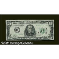 Fr. 2202-B $500 1934-A Federal Reserve Note. Very Choic Fr. 2202-B $500 1934A Federal Reserve Note. 