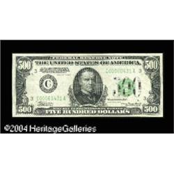 Fr. 2202-C $500 1934A Federal Reserve Note. Choice Cr Fr. 2202-C $500 1934A Federal Reserve Note. Ch