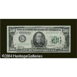 Fr. 2202-G $500 1934-A Federal Reserve Note. Gem Crisp Fr. 2202-G $500 1934A Federal Reserve Note. G