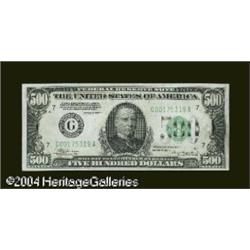 Fr. 2202-G $500 1934-A Federal Reserve Note. About Unci Fr. 2202-G $500 1934A Federal Reserve Note. 