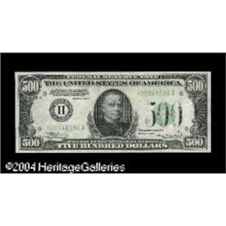 Fr. 2202-H $500 1934A Federal Reserve Note. About Unc Fr. 2202-H $500 1934A Federal Reserve Note. Ab