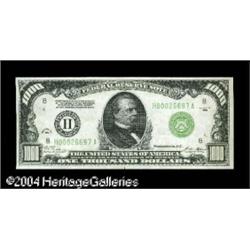 Fr. 2210-H $1,000 1928 Light Green Seal Federal Reserve Fr. 2210-H $1,000 1928 Light Green Seal Fede