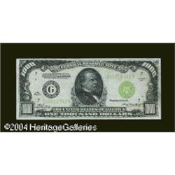 Fr. 2211-G $1,000 1934 Light Green Seal Federal Reser Fr. 2211-G $1,000 1934 Light Green Seal Federa