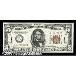 Fr. 2302 $5 1934A Hawaii Federal Reserve Note. Gem Cr Fr. 2302 $5 1934A Hawaii Federal Reserve Note.