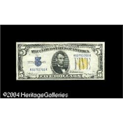 Fr. 2307 $5 1934A North Africa Silver Certificates. Abo Fr. 2307 $5 1934A North Africa Silver Certif