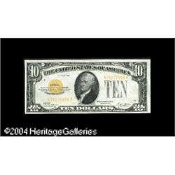 Fr. 2400 $10 1928 Gold Certificate. Fine.A well margine Fr. 2400 $10 1928 Gold Certificate. Gem Cris