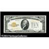 Image 1 : Fr. 2400 $10 1928 Gold Certificate. Very Choice Crisp U Fr. 2400 $10 1928 Gold Certificate. Very Cho