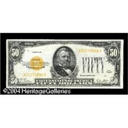 Fr. 2404 $50 1928 Gold Certificate. Gem Crisp Uncircu Fr. 2404 $50 1928 Gold Certificate. Gem Crisp 