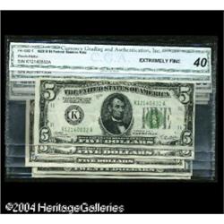 Fr. 2050-A $20 1928 Federal Reserve Note. Gem Crisp Unc Five Lightly Handled CGA Notes.