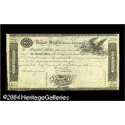 Fr. TN-10 $100 'Act of February 24, 1815' Treasury Not Fr. TN-10 $100 March 25, 1815 "Act of Februar
