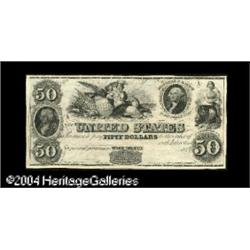 Two Year Interest Bearing Note Specimen $50 1847 This e Two Year Interest Bearing Note Specimen $50 