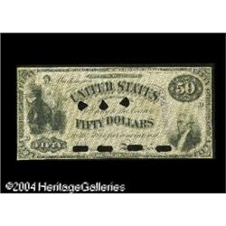 Fr. 165 $100 1862 Legal Tender Note Back Proof This In Fr. 198 $50 1863 Interest Bearing Note Hessle