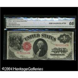 Fr. 39 $1 1917 Legal Tender Note CGA Gem Uncirculated 6 Fr. 39 $1 1917 Legal Tender CGA Gem Uncircul