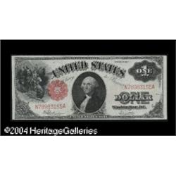 Fr. 39 $1 1917 Legal Tender Note Very Good. The red thi Fr. 39 $1 1917 Legal Tender Choice New.