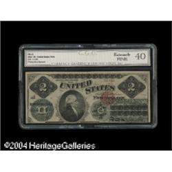 Fr. 41 $2 1862 Legal Tender Note Extremely Fine. A stro Fr. 41 $2 1862 Legal Tender CGC Extremely Fi