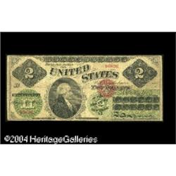 Fr. 41 $2 1862 Legal Tender Note Extremely Fine. A stro Fr. 41 $2 1862 Legal Tender Very Good.