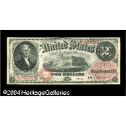 Fr. 44 $2 1875 Legal Tender Note Choice New. A rather s Fr. 44 $2 1875 Legal Tender Choice New.