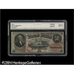 Fr. 44 $2 1875 Legal Tender Note Very Choice New. This Fr. 44 $2 1875 Legal Tender CGC Very Fine 30.