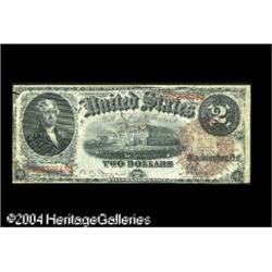 1880 $2 Legal Tender Note, Fr-52, VF. Fr. 52 $2 1880 Legal Tender Fine.