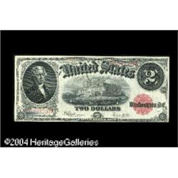 Fr. 60 $2 1917 Legal Tender About New. A single lig Fr. 60 $2 1917 Legal Tender About New.