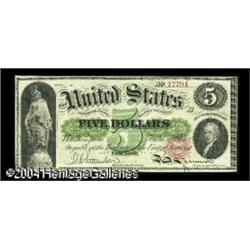 Fr. 61a $5 1862 Legal Tender Very Choice New. With a ta Fr. 61a $5 1862 Legal Tender Very Choice New