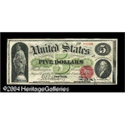 Fr. 63 $5 1863 Legal Tender Gem New. Spectacularly marg Fr. 63 $5 1863 Legal Tender Gem New.