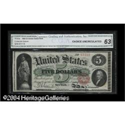Fr. 63a $5 1863 Legal Tender Choice Uncirculated 63. Fr. 63a $5 1863 Legal Tender Choice Uncirculate