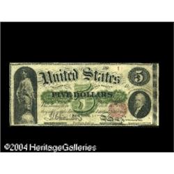 Fr. 63a $5 1863 Legal Tender Serial Number 1 Fine. Fr. 63a $5 1863 Legal Tender Serial Number 1 Fine