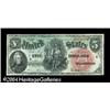 Image 1 : Fr. 64 $5 1869 Legal Tender Choice New. This Rainbow Fi Fr. 64 $5 1869 Legal Tender Choice New.